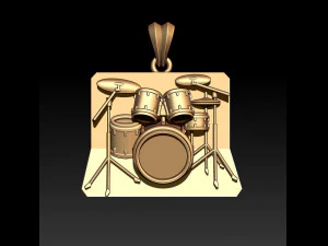 드럼 펜던트 3D 프린트 모델