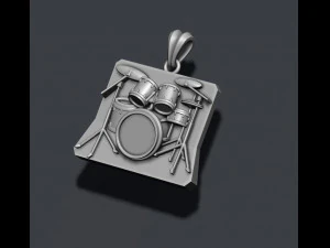 Drum pendant 3D Print Model