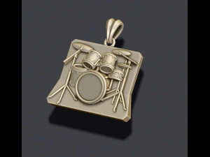 Drum pendant 3D Print Model