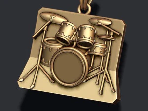 Drum pendant 3D Print Model