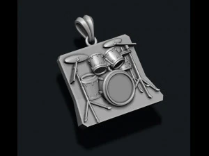 Drum pendant 3D Print Model