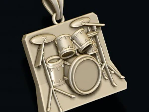 Drum pendant 3D Print Model