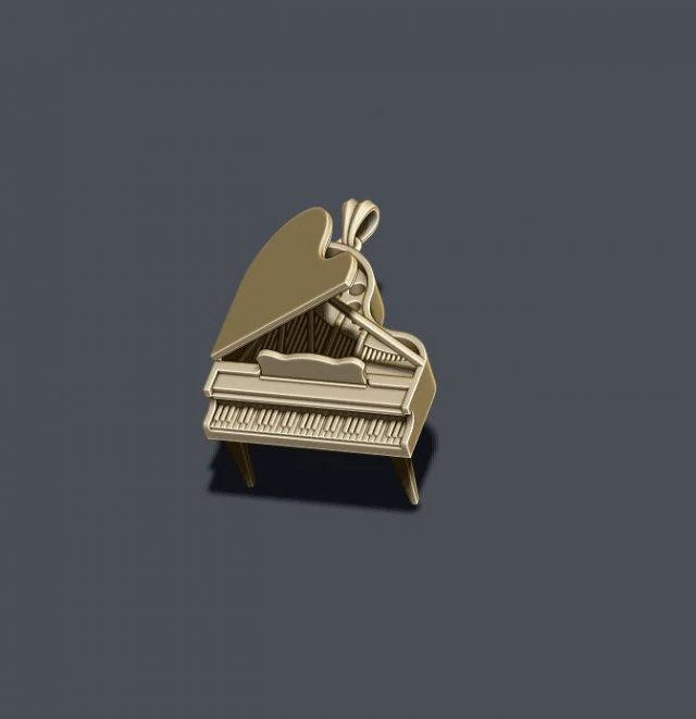 Piano pendant 3D Print Model .c4d .max .obj .3ds .fbx .stl .blend