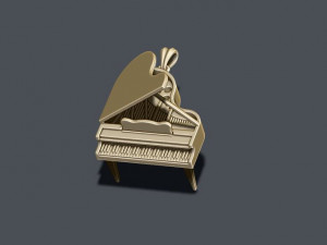 Piano pendant 3Dプリントモデル