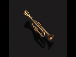 Trumpet pendant 3D Print Model