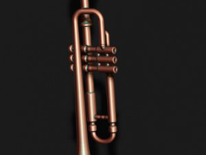 Trumpet pendant 3D Print Model