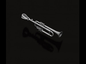 Trumpet pendant 3D Print Model