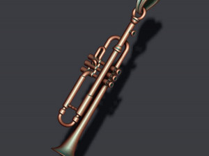 Trumpet pendant 3D Print Model