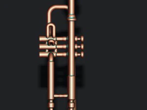 Trumpet pendant 3D Print Model