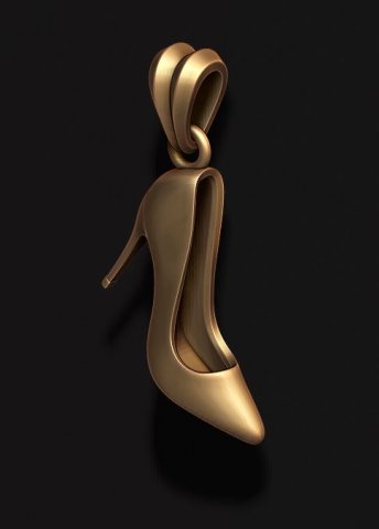 Women shoes pendant Model do druku 3D .c4d .max .obj .3ds .fbx .stl .blend 