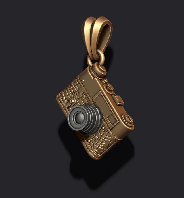 Photo camera pendant 3Dプリントモデル .c4d .max .obj .3ds .fbx .stl .blend 