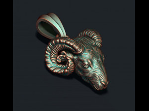 Ram pendant 3D Print Model