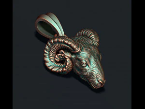 Ram pendant 3D Print Model