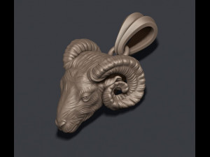 Ram pendant 3D Print Model