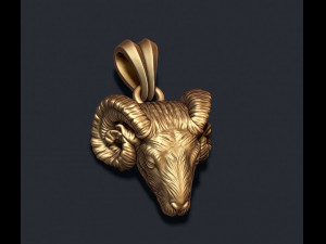 Ram pendant 3D Print Model