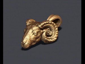 Ram pendant 3D Print Model