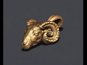 Ram pendant 3D Print Model