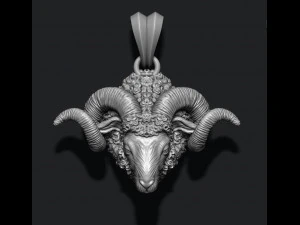 산양 램 펜던트 3D 프린트 모델