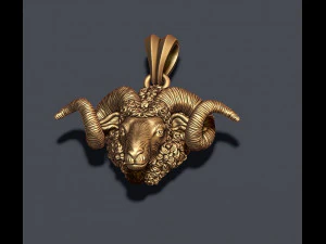 Mountain sheep ram pendant 3D Print Model