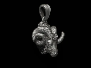 Mountain sheep ram pendant 3D Print Model