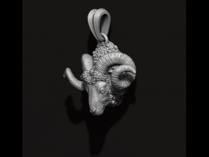 Mountain sheep ram pendant 3Dプリントモデル