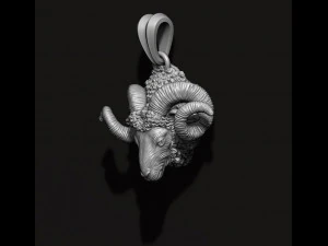 Mountain sheep ram pendant 3D Print Model
