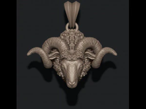 Mountain sheep ram pendant 3D Print Model