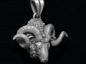 Mountain sheep ram pendant 3Dプリントモデル