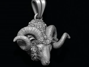 Mountain sheep ram pendant 3D Print Model