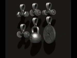 Barbell pendant pack 3D Print Model