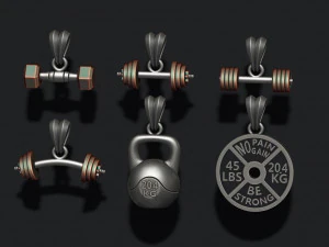 Barbell pendant pack 3D Print Model