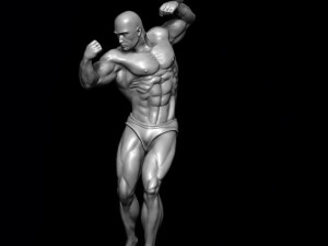 Bodybuilder pendant Model Cetak 3D