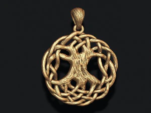 Anh&auml;nger Baum des Lebens 3D Druckmodell