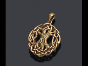 Tree of life pendant 3D Baskı Modeli