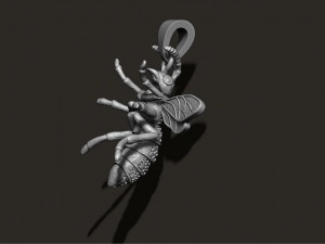 Bee pendant with diamonds 3D Baskı Modeli