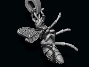 Bee pendant with diamonds 3D Print Model
