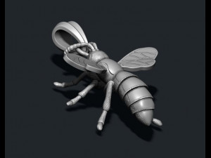 Bee pendant with enamel Model Cetak 3D