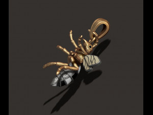 Bee pendant with enamel Model Cetak 3D