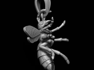 Bee pendant with enamel 3D Print Model