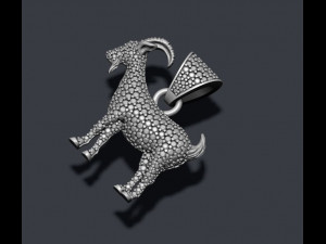 Goat pendant with gems 3D Принт Модель