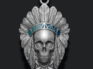 Native skull pendant 3D-printmodel