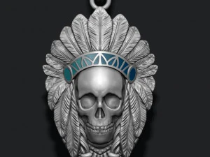 Liontin tengkorak asli Model Cetak 3D