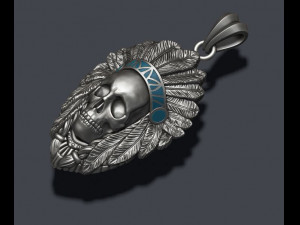 Native skull pendant 3D-printmodel