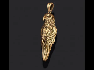 Man with eagle pendant 3D Print Model