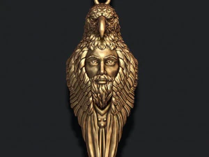 Man with eagle pendant 3D Print Model