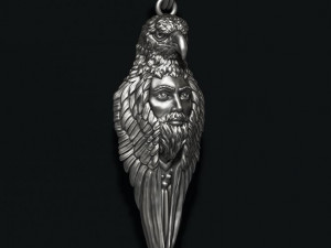 Man with eagle pendant Model Cetak 3D
