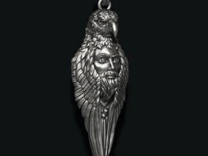 Man with eagle pendant 3D Print Model