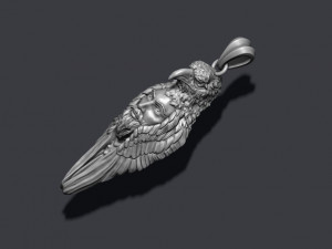 Man with eagle pendant Model Cetak 3D