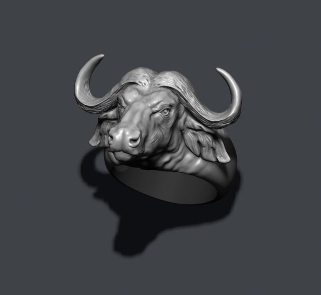 Buffalo ring 3D Baskı Modeli .c4d .max .obj .3ds .fbx .stl .blend