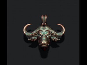 Buffalo pendant Model do druku 3D